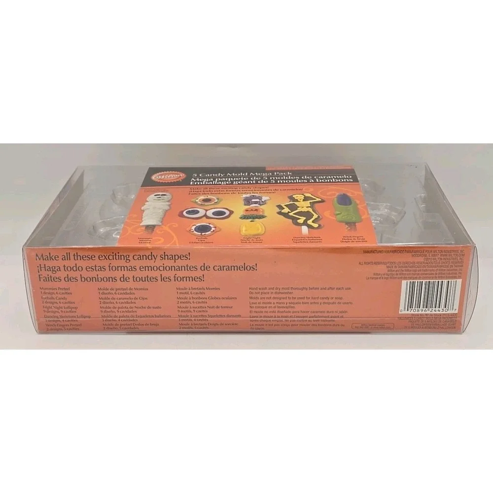 Wilton Halloween 5 Candy Mold Mega Pack Skeleton/Witch Finger Eyeball Halloween